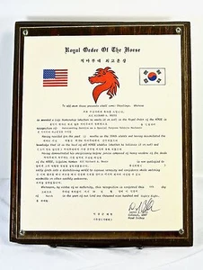 US Air Force/Red Horse Unit 554 - "Royal Order of the Horse" Plaque - Picture 1 of 3