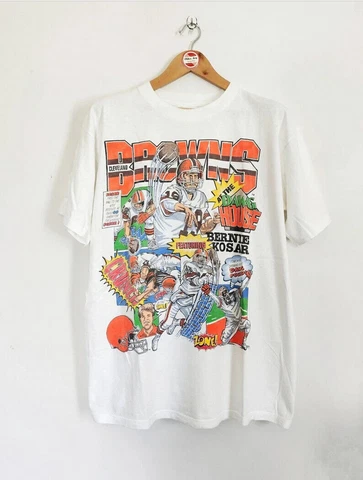 Cleveland Browns T Shirt Vintage NFL Bernie Kosar Unisex Cotton Reprint Cover