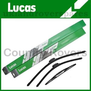 FITS NISSAN X-TRAIL WIPER BLADES 2007 to 2013  LUCAS FRONT 24" & 16" REAR 14"
