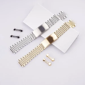 18 19 20mm Hollow Curved End Beads OF Rice Watch Band For Vintage Omega - Picture 1 of 8