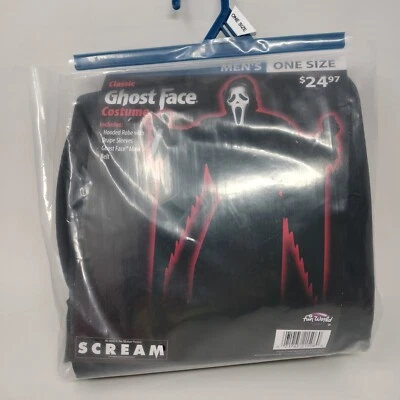Classic Ghost Face Halloween Costume Adult Men's One Size Mfg 2023 - Image 1 of 4