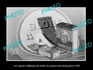 OLD 8x6 HISTORIC PHOTO OF LOS ANGELES CALIFORNIA THE GLOBE A1 GOODS AD 1930 1 - Picture 1 of 1