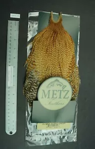 Metz #3 Barred Jengibre Gallo Cuello Seco Mosca Gallo Cuello Mosca Atar Mosca Capa Lote 60 - Imagen 1 de 11