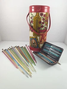 Vintage Blumen Strick Caddy Tube Garnspender Aufbewahrung Strick- & Häkelnadeln - Bild 1 von 11
