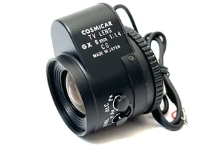 COSMICAR TELEVISION LENS GX 6mm 1:1.4 CS - Picture 1 of 3