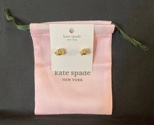 Pendientes con nudo de marinero Kate Spade tono dorado nuevos con etiquetas - Imagen 1 de 2