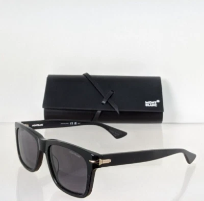 Óculos de sol Mont Blanc autêntico novo em folha MB 0263 001 54mm armação 0263 - Imagem 1 de 4