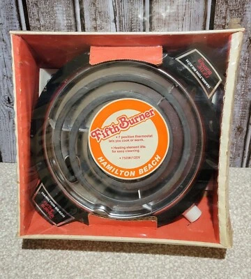 Винтажный термостат Hamilton Beach Fifth Burner 7 позиций 812 750 Вт черный новый - Изображение 1 из 4