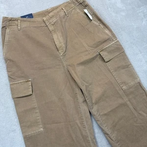 GAP Pants Women 12 Straight Wide Leg Loose Khaki Cargo Streetwear Grunge Utility - Picture 1 of 15