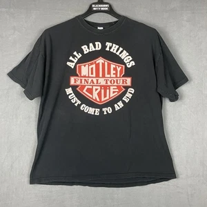 Motley Crue T-Shirt Final Tour All Bad Things Must Come To An End XL Löcher 2014 - Bild 1 von 9