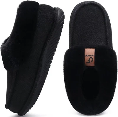 Zapatillas de casa de espuma viscoelástica para mujer con soporte para arco mocasín zapatos de invierno para mujer Foto 1 de 4