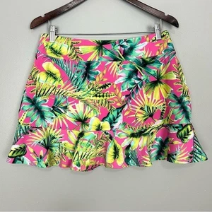 Pantalón corto Tommy Bahama estampado tropical para mujer talla L colorido golf tenis - Imagen 1 de 5