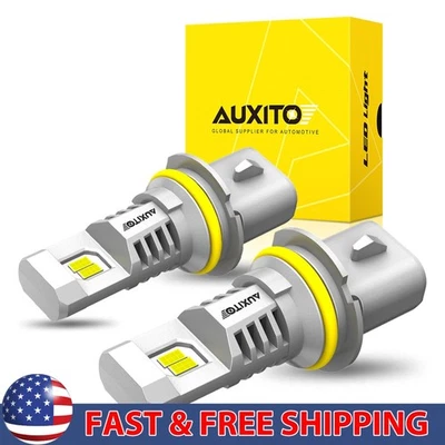 AUXITO 9007 HB5 LED Headlight Bulbs High Low Beam 6500K White Super Bright M6 Foto 1 de 4