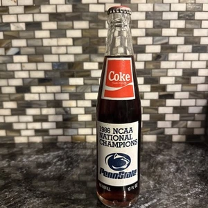 1986 Penn State NCAA National Champions Coca-Cola Cola Flasche - ungeöffnet - Bild 1 von 6