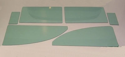 Vidrio Chevrolet Pontiac 1955 1956 1957 2 puertas sedán poste ventilación puerta cuarto verde Foto 1 de 4