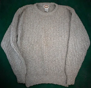 Suéter De Colección Años 80 Banana Republic Para Mujer Beige Moteado Tejido Hecho en EE. UU. Grande - Imagen 1 de 7