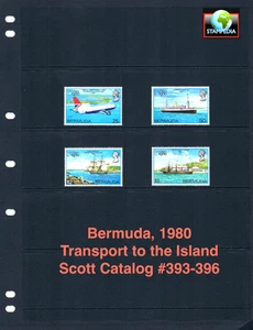 1/3 off $4.20 Scott Value - 1980 BERMUDA Transport to the Island CV MNH NH UMM - Picture 1 of 4