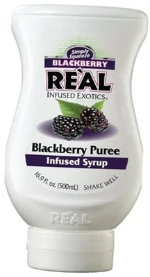 BLACKBERRY REAL, jarabe infundido de puré de mora, 16,9 FL 16,9 fl oz (paquete de 1) Foto 1 de 3