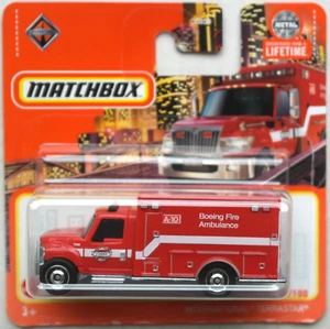Matchbox International Terrastar rot Boeing Fire Ambulance Neu/OVP MBX Mattel - Picture 1 of 5