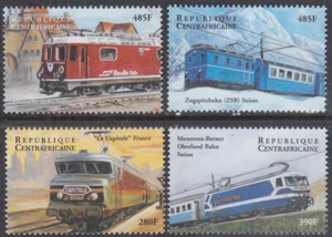 CENTRAL AFRICAN REP #1301 CPL MNH SET of 4 - TRAINS - Picture 1 of 1