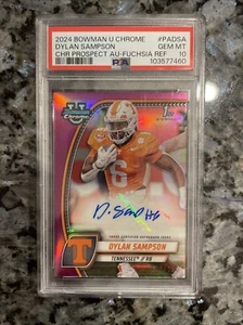 DYLAN SAMPSON 2024 Bowman Chrome U Tennessee #PADSA 1st Auto PSA 10 /150 SP RC - Picture 1 of 2