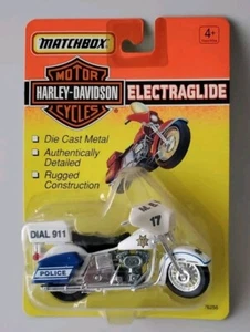 Harley Davidson Electraglide Vintage Tyco 1993 Matchbox Policía Moto Modelo - Imagen 1 de 9