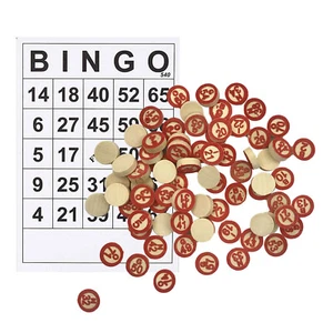 40 Bingo Karten Einfach Lesen 75 Zahlen Chips Erwachsene Kinder Familie - Bild 1 von 11