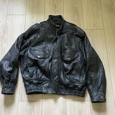 Chaqueta de Cuero Wilson's Adventure Bound Thinsulate Para Hombre L Negra Motociclista Foto 1 de 4