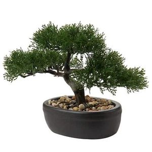 Artificial Bonsai Tree Juniper Faux Plants Indoor Small Fake Plants Decor wit... - Picture 1 of 7
