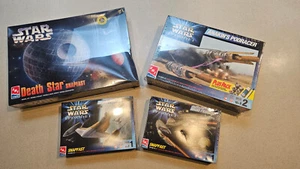 STAR WARS AMT Death Star, Anakin's Podracer, Droid Fighters, & Naboo Fighter NIB - Picture 1 of 17