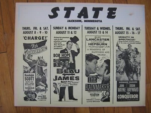 John Wayne Susan Hayward Conqueror Randolph Scott 7 Cavalry Bob Hope Lobby Card - Picture 1 of 2