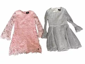 Bardot Junior Girls Long Sleeve Lace Party Dresses 6-7yrs Euc - Picture 1 of 4