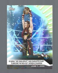2021 Topps WWE Women's Division Rainbow Foil #24 Io Shirai NXT Wrestling Sky AEW - Picture 1 of 2