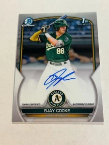 2023 BOWMAN CHROME BJAY COOKE ON CARD AUTO 1ST ATHLETICS T1 - Picture 1 of 2