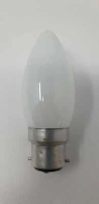 25w 40w 60w Pearl Frosted Opal Candle Light Bulb Lamp BC Bayonet B22 4/10 Bulbs