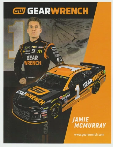 2018 Jamie McMurray GearWrench Chevy Camaro SEMA Show NASCAR MENCS postcard Cover