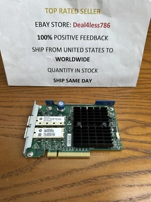 HP Flex Fabric 10GB 2-Port 779799-B21 790315-001  546FLR-SFP+ Adapter - Image 1 of 4