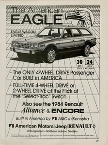 1984 American Motors AMC Eagle Wagon Limited 4WD Passenger Car VINTAGE PRINT AD - Picture 1 of 2