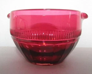 Fine Antique American Brilliant Era Cranberry Cut Glass Wine Rinser c. 1880 - Picture 1 of 6