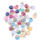  60 Pcs Crystal Ball Charm Glass Pendant Bag Charms Practical Decoration Globe