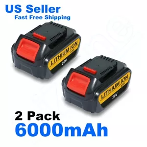2er-Pack NEU für Dewalt 20 V 20 Volt Max XR 6AH Lithium-Ionen-Akku DCB206-2 DCB205-2 - Bild 1 von 7