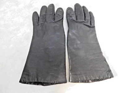 ARIS LADIES BLACK LEATHER WINTER GLOVES CASHMERE KNIT LINING SIZE 7 - Image 1 of 4