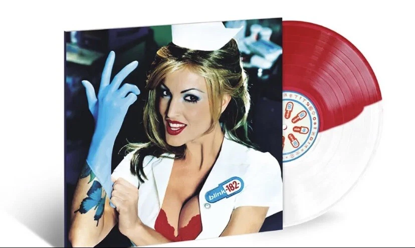 Blink 182 Enema Of The State Exclusive Limited Edition Red White Split Vinyl LP - Image 1 of 1
