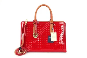 Arcadia italienische Vacchetta Borte rot Lackleder Schultertasche $ 425,00 neu mit Etikett - Bild 1 von 6