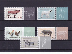 Österreich ab 2021 - Serie komplett - Seltene Nutztierrassen ** Nom. € 4,80 - Picture 1 of 1