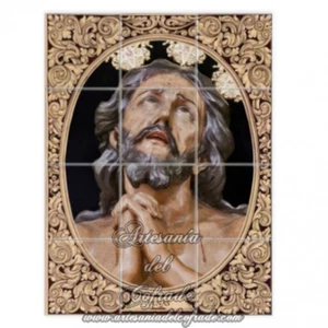 Retablo de 12 azulejos del Cristo de las Penas de la Estrella (Sevilla) - Imagen 1 de 2
