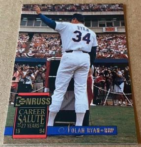 NOLAN RYAN HOF 1994 DONRUSS CAREER SALUTE Card #1 NM-MT Condition - Bild 1 von 2
