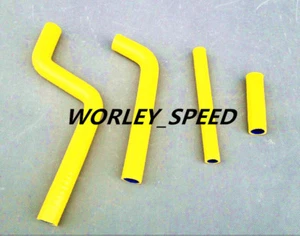 YELLOW SILICONE RADIATOR HOSE KIT FOR AFTERMARKET YAMAHA YZ125 1996-2001 - Picture 1 of 10