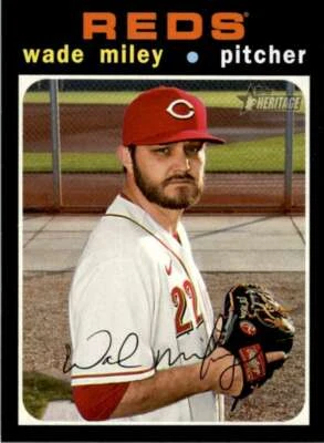 Wade Miley 2020 Topps Heritage High Number #571 Reds - Image 1 of 2