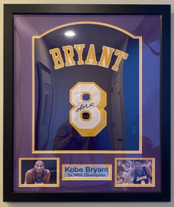 Signed Kobe Bryant #8 Lakers Jersey Framed **With COA** - Picture 1 of 5